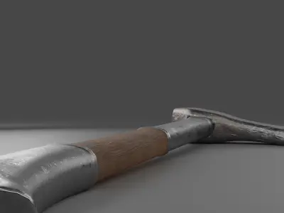 Viking axe Game-Ready Low Poly Low-poly 3D model