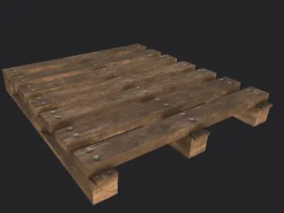 Wooden Pallet Free low-poly 3D model shop