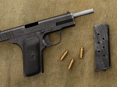 TT-33 Tokarev Low-poly 3D model