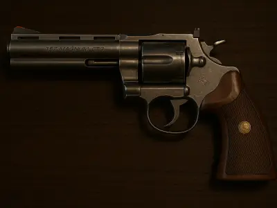 colt python 357 Magnum gun 3D model