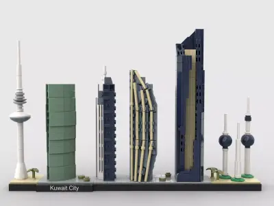 Kuwait City Skyline 3D model