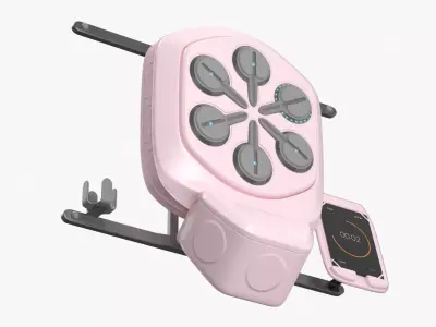 Interactive Wall Punch Trainer Pink 3D model