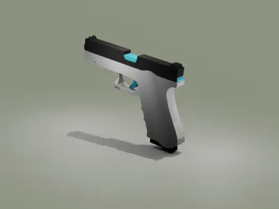 Glock gun Low-poly 3D model buy