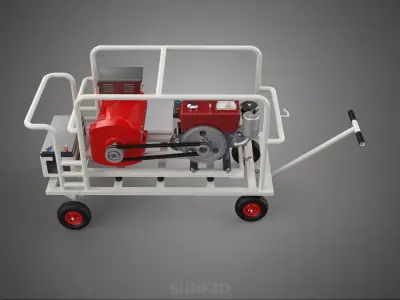 LARGE POWER BANK CHARGING STATION DIESEL GENERATOR SET GENSET KW 3D model