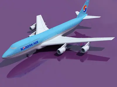 Korean Air Boeing 747 3D model