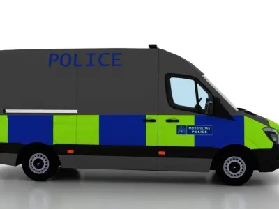 Mercedes Benz Sprinter L2H2 2015 England Police Prison EU 3D model