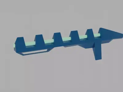 gun for games Low-poly 3D model