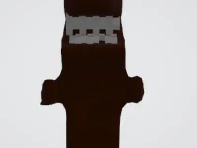 Low poly Orange T-rex plushie Low-poly 3D model