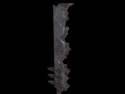 butcher sword blade Low-poly 3D model