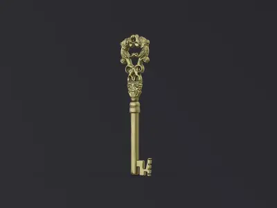 Stylized RPG Quest Key - Dungeon n Dragons Prop 3D print model