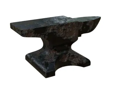 Rusty anvil old realictic 3D model
