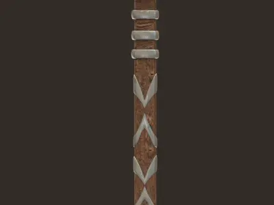 Steel War Hammer 3D model