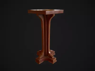Tall Limbert Square Pedestal 3D model