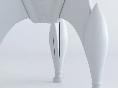 Spaceship among the space 3D model