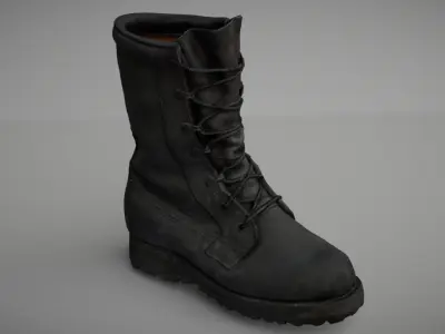 Military boot - 3 colors - low poly 3D Model Pack