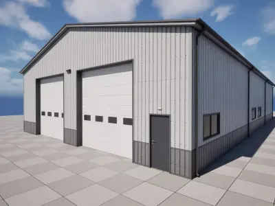 Industrial Building 59 PBR Low-poly 3D model