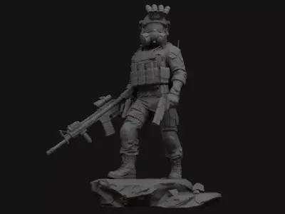 Elite Special Ops Soldier  Ultra-Detailed Tactical 3D Print  Free 3D print model