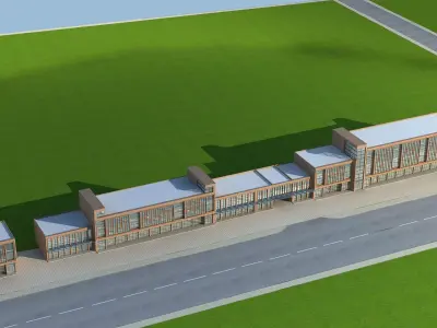 School Building 3D model 64