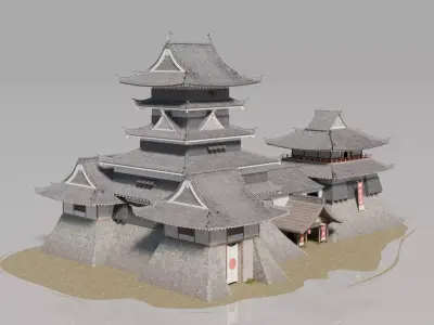 Traditional Japanese House 27 3D model