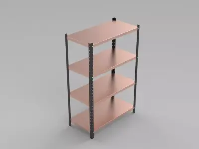 INDUSTRIAL STEEL SHELF Free 3D model