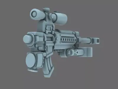 Space Knights AR Style Sniper Rifle RIGHT 3D print model