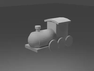 simple train toy  Free 3D model