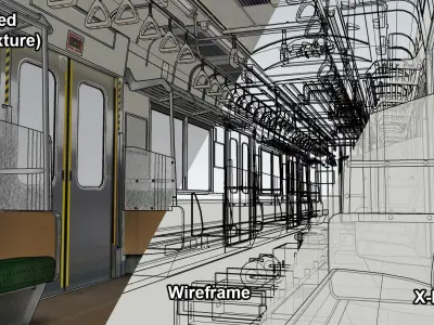JR 205 Marchen Musashino TRAINCAB ONLY 3D model