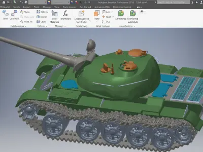 t55a tank 3d model 3D model