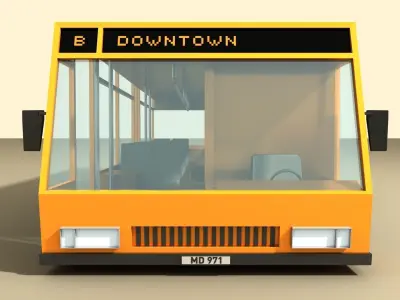 BUS 1 Low-poly 3D model