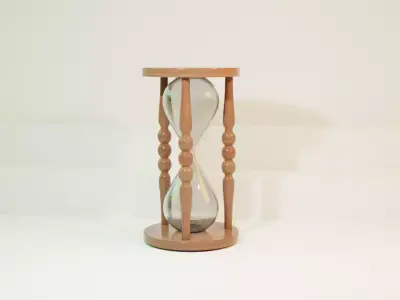 Wooden Hourglass 3D model