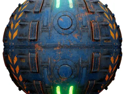 PBR Seamless Sci-Fi Texture 58 Low-poly 3D model
