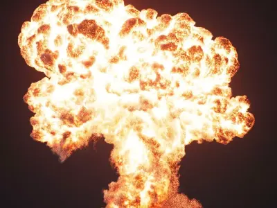 Animated Gasoline Explosion 4 3D model