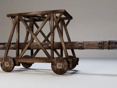 Medieval Battering Ram 3D model