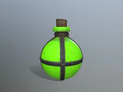 potion bottle Low-poly 3D model purchase