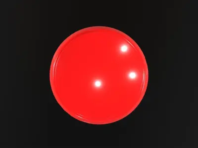 Round button 3D Model Low-poly 3D model