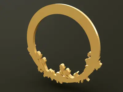 Classic Style Wooden Mirror Frame for CNC 3D model purchase