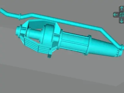 Sucction arm -dredge hopper 3D print model