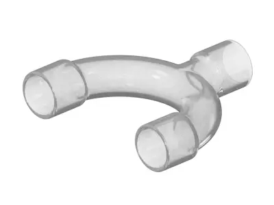 Transparent Plumbing U Fitting 3D model