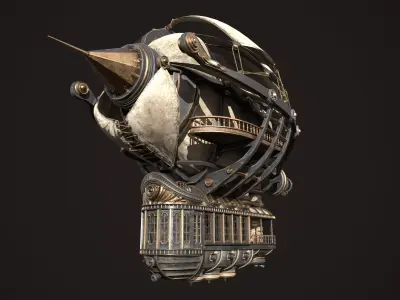 Airship Steampunk 3D model