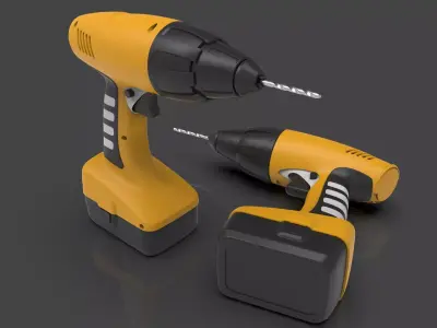Cordless Drill Machine 3D model