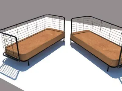 modern minimalist metal frame 3D model