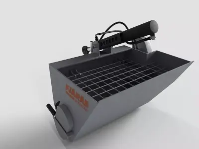 Fjaras back-mounted sand spreader 3D model