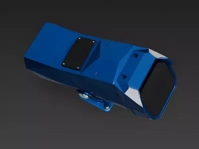 Realistic Sci-Fi Searchlight 3D Model Low-poly 3D model