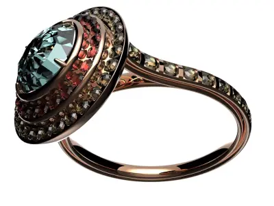 ring tiffany Free low-poly 3D model