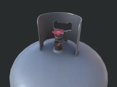 Gas Cylinder Low-poly 3D model get