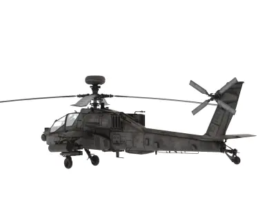 Chopper Gunner Rigged Military Helicopter  3D model