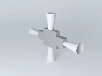 dtu cross made of plastic Free 3D model