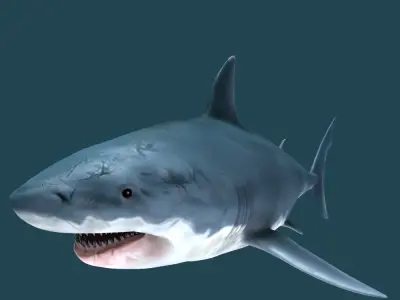 Great White Shark 3D model 10