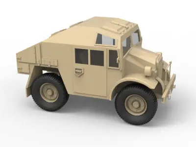  Canadian military pattern truck Low-poly 3D model