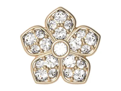 Flower bangle part 3D print model